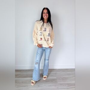 EASEL los Angeles NWT western Boot Pullover Sweatshirt